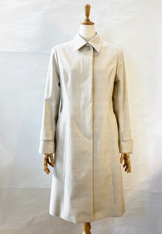 グレンチェックのステンカラーコート | 神谷デザインスタジオ | ファッション・レディースブランド・婦人服